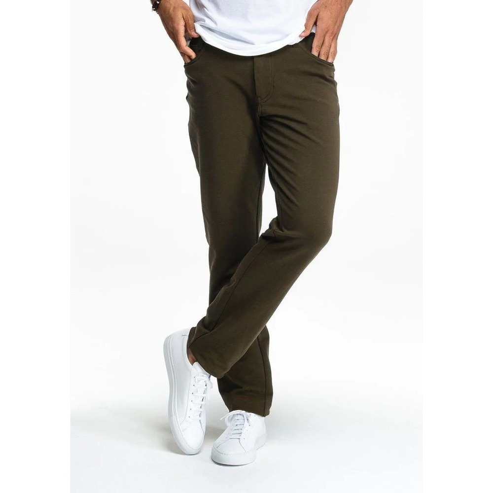 Swet Tailor All In Pants Mens 38x32 Army Green‎ Soft Stretch 5 Pocket Casual